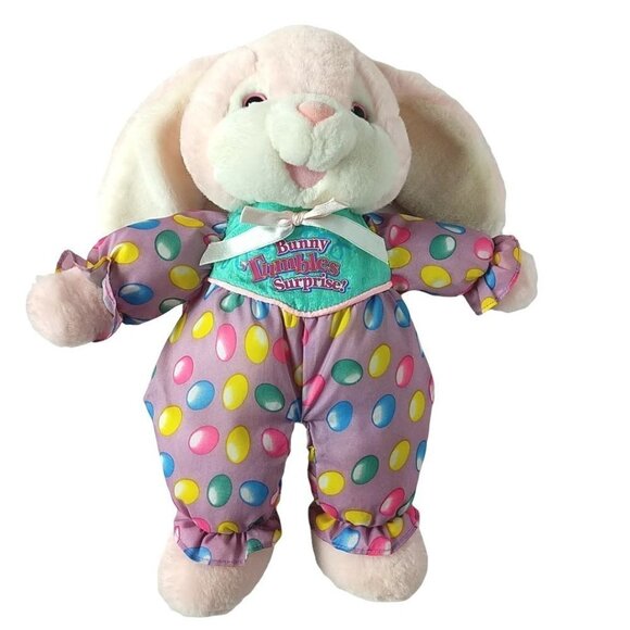 Vintage 1997 Bunny Tumbles Surprise Easter Bunny Jelly Beans Stuffed Animal 14" - Picture 1 of 3